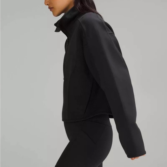 lululemon athletica mixed fabric half zip pullover large black - Picture 5 of 15
